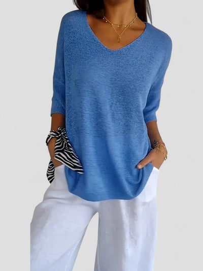 Aurea - V-Neck Knit Top