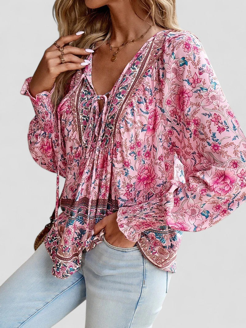 Elena - Summer Floral Top