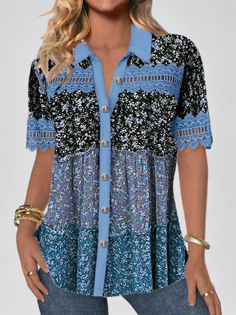 Sabina - Lace Hollow Top