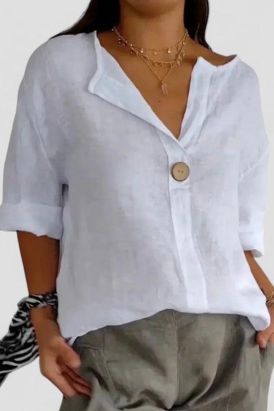 Zamma - Relaxed V-Neck Top