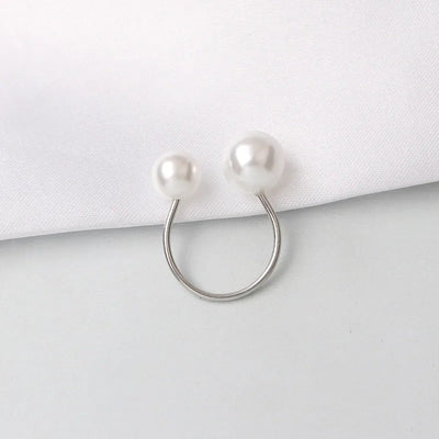 Lina adjustable pearl ring