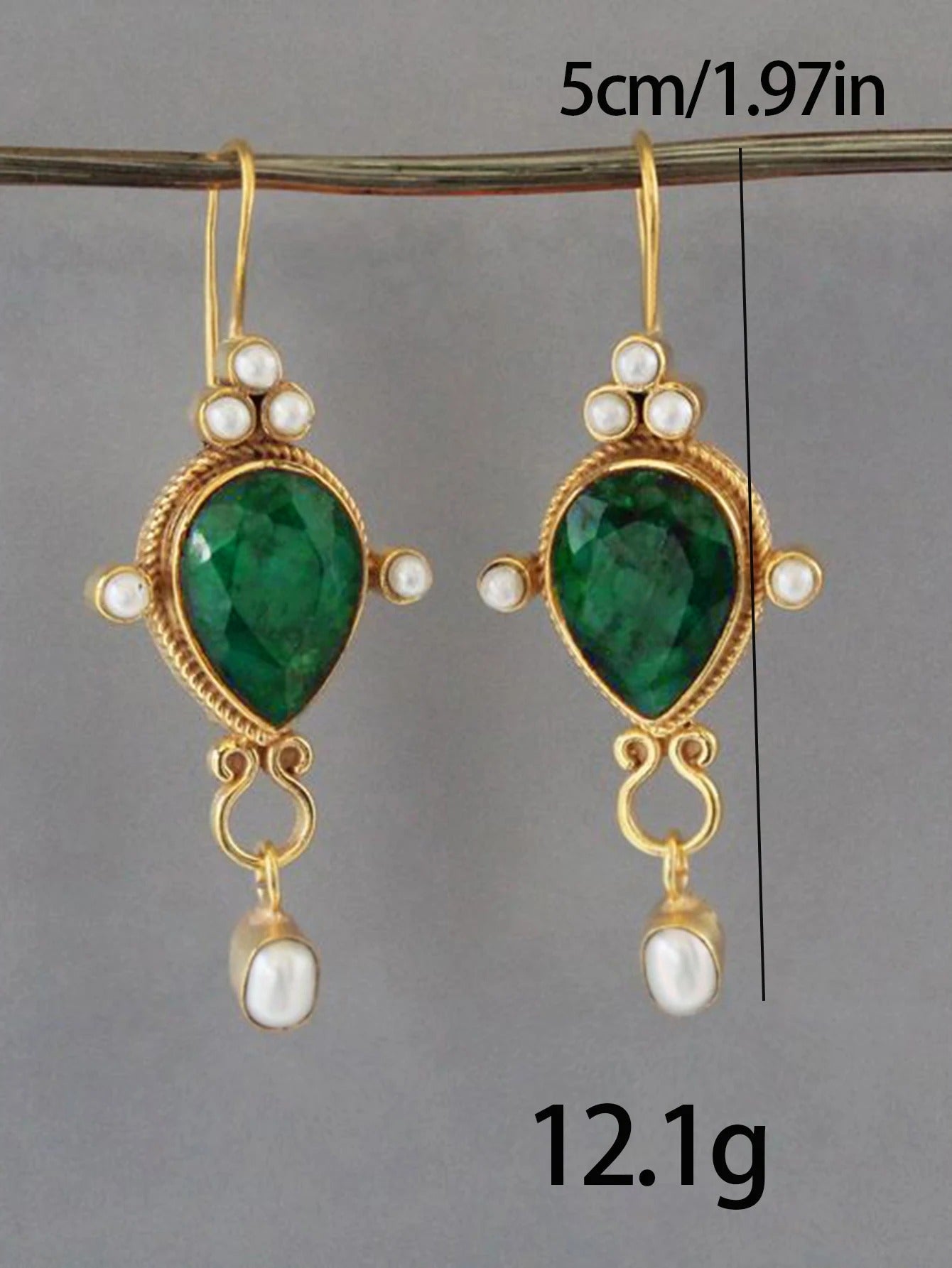 Gaby Vintage Earrings with Pearl